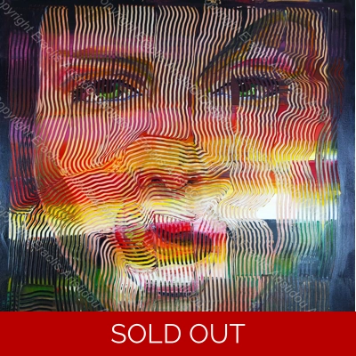 SOLD Portrait Sophie "Lick Me" Abstract 739